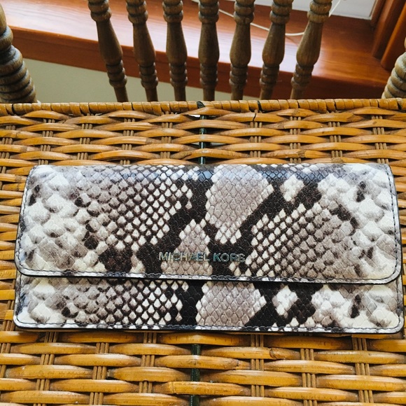 Michael Kors Handbags - NWOT, Michael Kors Snakeskin Wallet